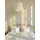 Cream Brocade Modern Fabric Scalloped Lampshade