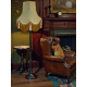 Harlequin Duck Egg Blue Brocade Fabric Scalloped Bottom Lampshades