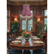 Harlequin Purple Mulberry Brocade Fabric Scalloped Bottom Lampshades