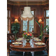 Harlequin Cream Brocade Fabric Scalloped Bottom Lampshades