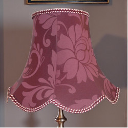 Wine Red Brocade Modern Fabric Lampshade