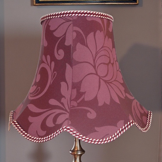 Wine Red Brocade Modern Fabric Lampshade