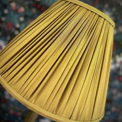 Antique Gold Gathered Fabric Tapered Empire Lampshade