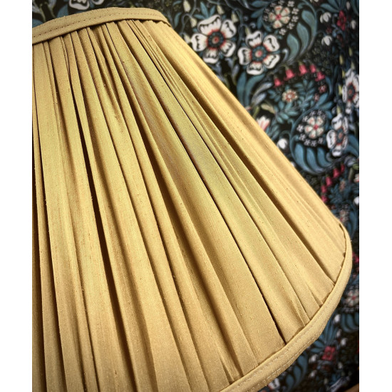 Light Gold Gathered Fabric Lampshade
