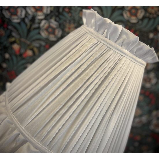 Ivory Cream Ruffled Fabric Lampshade