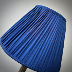 Navy Blue Gathered Fabric Lampshade