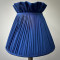 Navy Blue Ruffled Top Fabric Lampshade