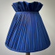 Navy Blue Ruffled Top Fabric Lampshade