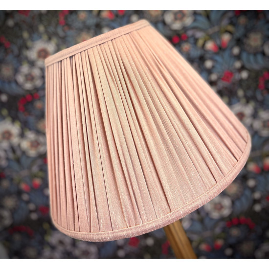 Pink Gathered Fabric Lampshade