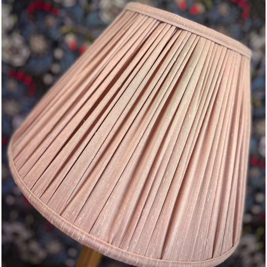 Pink Gathered Fabric Lampshade