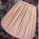 Pink Gathered Fabric Lampshade