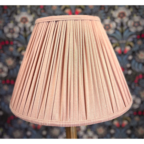 Pink Gathered Fabric Lampshade