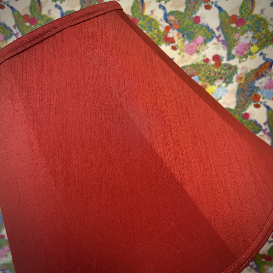 Red Fabric Tapered Empire Lampshade