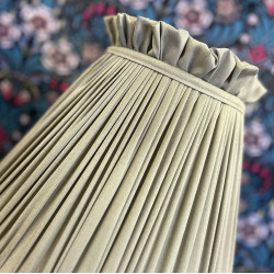 Sage Green Ruffled Fabric Lampshade