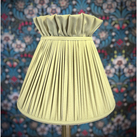 Sage Green Ruffled Top Fabric Lampshade