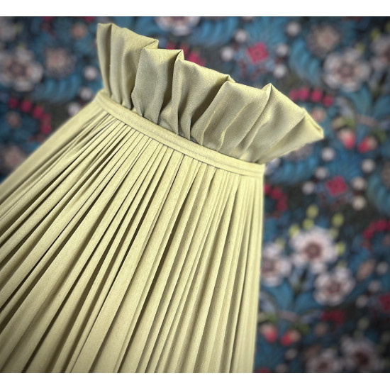 Sage Green Ruffled Top Fabric Lampshade