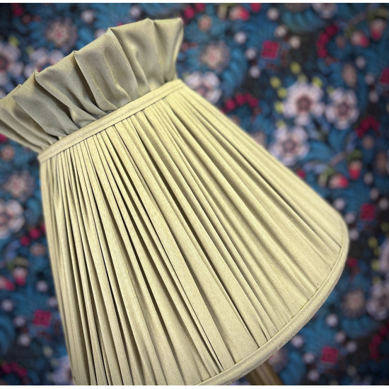 Sage Green Ruffled Top Fabric Lampshade