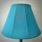 Teal Azure Blue Fabric Tapered Empire Lampshade