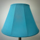 Teal Azure Blue Fabric Tapered Empire Lampshade