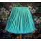 Teal Blue Gathered Fabric Lampshade