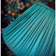 Teal Blue Gathered Fabric Lampshade