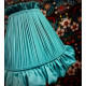 Teal Blue Ruffled Fabric Lampshade