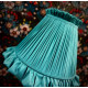 Teal Blue Ruffled Fabric Lampshade