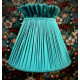 Teal Blue Ruffled Top Fabric Lampshade