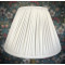 White Gathered Fabric Lampshade