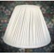 White Gathered Fabric Lampshade