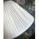 White Gathered Fabric Lampshade