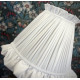 White Ruffled Fabric Lampshade