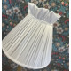 White Ruffled Top Fabric Lampshade
