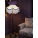 Cream Brocade and Purple Fabric Victorian Crown Top Lampshades