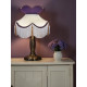 Cream Brocade and Purple Fabric Victorian Crown Top Lampshades