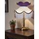 Cream Brocade and Purple Fabric Victorian Crown Top Lampshades