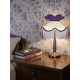 Cream Brocade and Purple Fabric Victorian Crown Top Lampshades