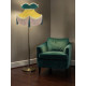 Gold and Dark Green Victorian Fabric Lampshades