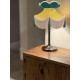 Gold and Dark Green Victorian Fabric Lampshades