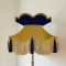 Gold and Navy Blue Victorian Fabric Lampshades