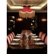 Rosso Red and Gold Victorian Fabric Lampshades