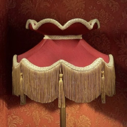 Rosso Red and Gold Victorian Fabric Lampshades