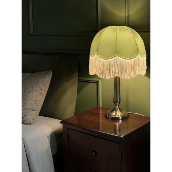 Olive Green Dome Fabric Lampshades