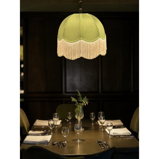 Olive Green Dome Fabric Lampshades