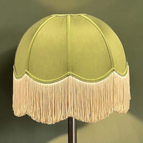 Olive Green Dome Fabric Lampshades