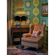 Paisley Jacquard Gold Black Dorchester Downton Abbey Crown Lampshade