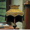 Paisley Jacquard Gold Black Dorchester Downton Abbey Crown Lampshade
