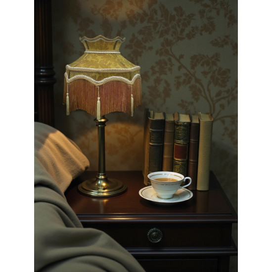 Paisley Jacquard Gold Dorchester Downton Abbey Crown Lampshade