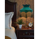 Holly Green and Gold Dorchester Downton Abbey Crown Fabric Lampshade