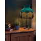 Holly Green and Gold Dorchester Downton Abbey Crown Fabric Lampshade